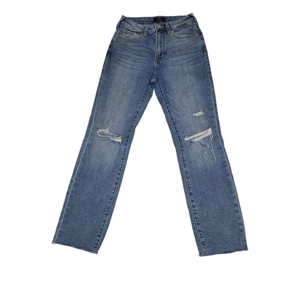 True Religion Jeans Womens Size 26 Starr High Rise Straight Crop Medium Wash Den